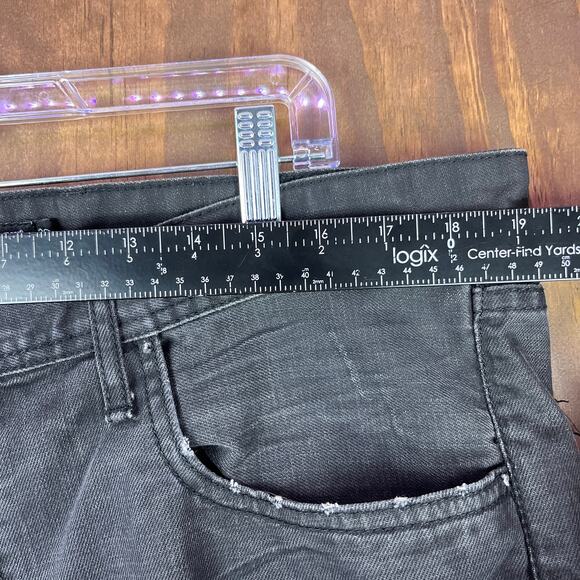 Vintage Projek Raw Mens Jeans Black Baggy Distressed Slim Fit Straight Leg 38x31 - Picture 6 of 12